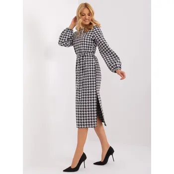 Dámské šaty Dress-LK-SK-509516.04-white-black LAKERTA šedá 3298782