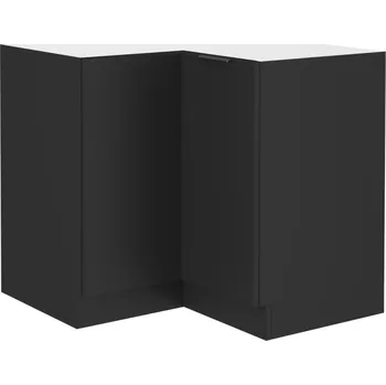Obývací stěna Spodní rohová skříňka, černá, SIBER 90x90 DN 2F BB