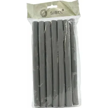 Sibel Flexi Mousse Curlers Long Grey 24 cm x 18 mm 12 ks