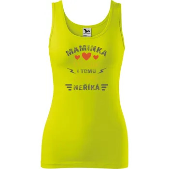 Dámské oblečení Dámské tílko s potiskem Maminka rozumí Velikost: 2XL, Barva: Limetková