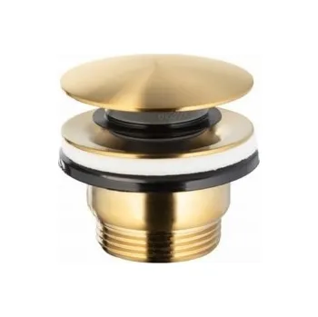 Sifon KFA UNIVERZÁLNÍ SPOUŠŤ CLICK-CLACK, KULATÁ, OCEL, NF KARTÁČOVANÁ ZLATÁ