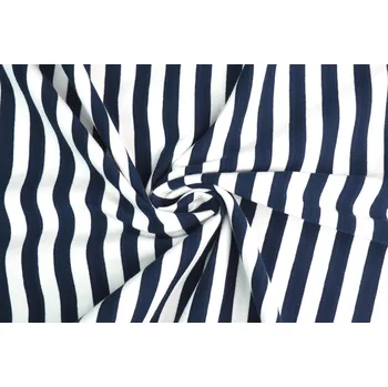 Bambusový úplet pruhovaný modro-bílý 0,5 cm