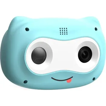 Digitální kompakt Dětský digitální mini fotoaparát HD s dvojitým objektivem- Kočičí uši-modrý