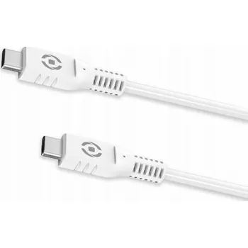 Datový kabel Celly USB-C USB-C PD 60W CABLE BÍLÝ USB kabel