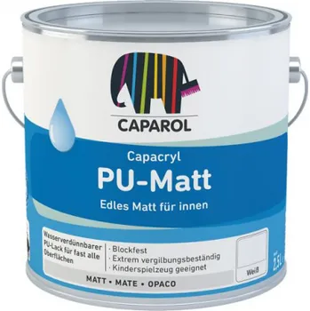 Lak na dřevo Vodou ředitelný lak CAPAROL CAPACRYL PU-Matt 0,7 l W
