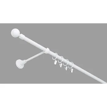 Ø 16 jednotyč bílá lesk, komplet ROSA Barva: BL - bílá, Délka: 160 cm, typ kroužků: bez kroužků