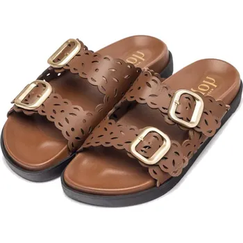 Dámské pantofle Dámské kožené pantofle Morena 306 Yokono hnědá Barva: hnědá, Velikost: 38