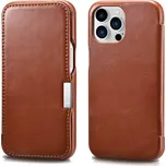 iCarer Knížkové pouzdro pro iPhone 13 Pro - iCarer, Vintage Brown 01.21.RIX1307-BN