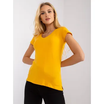 Dámské tričko T-shirt-RV-TS-4837.38P-Light Orange BASIC Feel Good oranžová 3291406