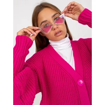 Dámské oblečení Cardigan-TW-SW-BL-0100.38X-fuchsia Och Bella růžová 3296807