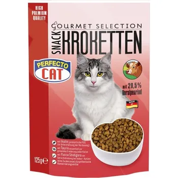 Pamlsek pro kočku Perfecto Cat Kroketten snack 20,5% s Alpským hovězím 125g