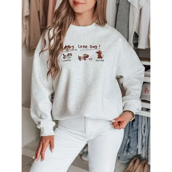 Dámská mikina Dámská oversize mikina s jamníky DStreet šedá 3288284