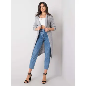 Dámský svetr Cardigan-TW-SW-BI-501.66-grey Och Bella šedá 3291866