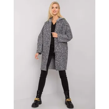 Dámský kabát Coat-TW-PL-BI-21715-1.87P-dark grey Och Bella šedá 3292982