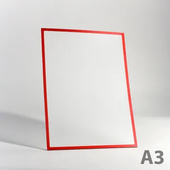Kancelářský nábytek Magsy Magnetická kapsa A3 s červeným rámečkem Počet kusů: 5 ks