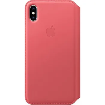 Apple Kožený kryt Folio pro iPhone XS Max – Dusty Pink – MRX62ZM/A