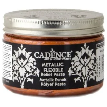 Speciální výtvarná barva Metalická flexibilní pasta Cadence Metallic flexible paste 150 ml - copper měď -