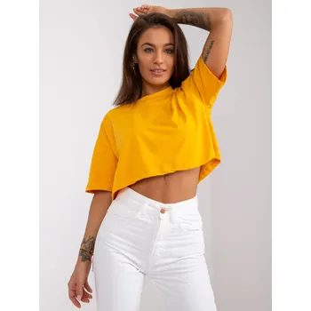 Dámské tričko T-shirt-RV-TS-7541.06-light orange BASIC Feel Good oranžová 3293827