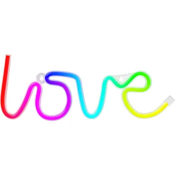 Žárovka Neonové světlo LED RGB LOVE FLRN01 + dálkové ovládání Forever Light