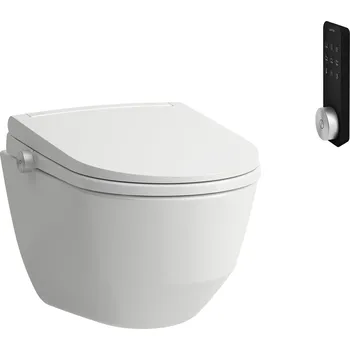 Klozet Laufen Cleanet Pro bidetové wc s ovládacím kolečkem závěsné Bez oplachového kruhu bílá H600890000S002