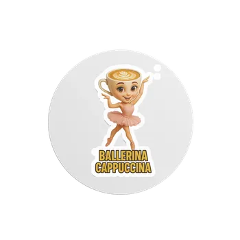 samolepka Memedrip Samolepka Ballerina Cappuccina 1 ks Baletka s kávou