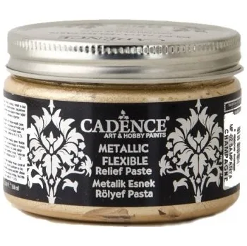 Speciální výtvarná barva Metalická flexibilní pasta Cadence Metallic flexible paste 150 ml - champagne šampaňská -