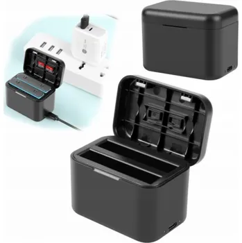 Puluz Nabíječka fotoaparátu USB nabíječka pro 2x dobíjecí baterie pro Insta360 X4 Insta 360 X 4 / Pu999b