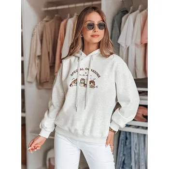 Dámské oblečení Dámská oversize mikina s kapucí SPECIAL KITTY DStreet šedá 3288285