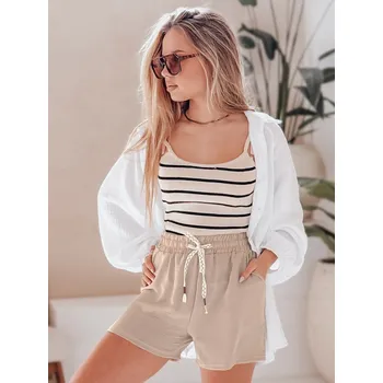 Dámské oblečení Dámské šortky NOT TOMORROW khaki DStreet krémová 3330800