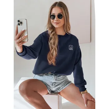 Dámské oblečení Dámská oversize mikina s výšivkou DStreet černá 3284225