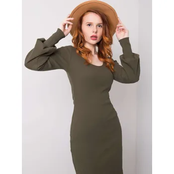 Oblečení a móda Dress-RV-SK-6269.44P-khaki RUE PARIS kaki 3291328