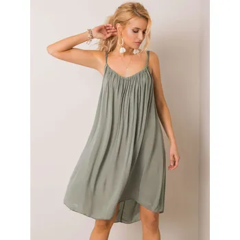 Dámské oblečení Dress-TW-SK-BI-81541.31-khaki Och Bella šedá 3291632