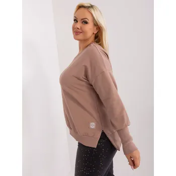 Dámská halenka Blouse-RV-BZ-9144.37-dark beige RELEVANCE tmavě červená 3298029