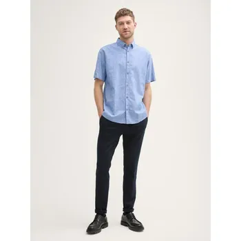 Pánská košile TOM TAILOR® PÁNSKÁ KOŠILE SE LNEM - SV.MODRÁ 3XL