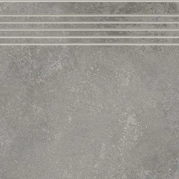 Dlažba Rako Dale DCP34880, schodovka, tmavě šedá, matná, reliéfní, 30 x 30 x 0,8 cm