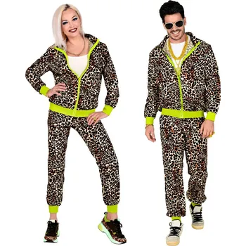 Karnevalový kostým Unisex leopardí šusťákovka 80. léta - M