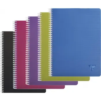 Blok Blok kroužkový Clairefontaine Linicolor intesive A4 - čtvereček / 90 listů / mix barev