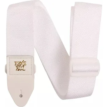 Kytarový popruh Řemen kytarový Ernie Ball EB 5350 Polypro White-White