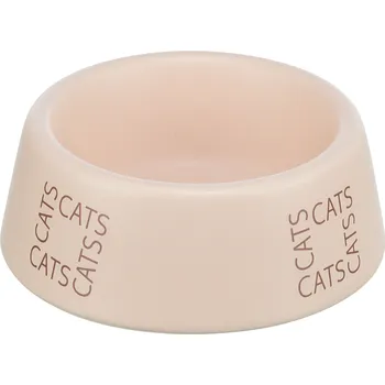miska pro kočku Keramická miska pro kočky s nápisem CATS, 0,15 l/ø 12 cm, růžová