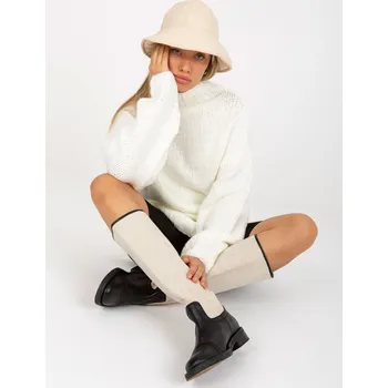 Oblečení a móda Sweater-LC-SW-3018.97P-ecru RUE PARIS bílá 3295485