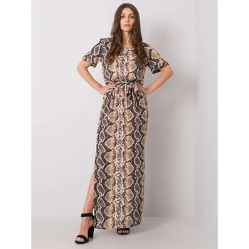 Dámské šaty Dress-LK-SK-507343.07P-beige LAKERTA hnědá 3293191