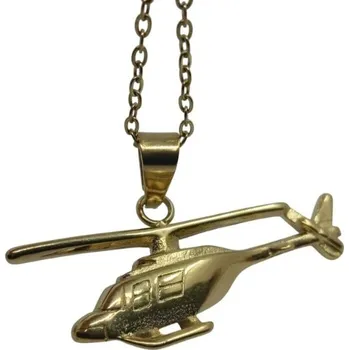 Přívěsek Přívěsek vrtulník helikoptéra s řetízkem Zlatá