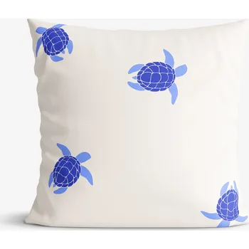 Povlak na dekorativní polštářek Bavlněný povlak na polštář - Mořské želvy 45 x 45 cm