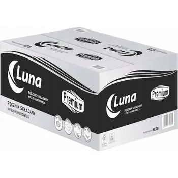 Papírový ručník DGA OPTIMA Papírové utěrky Luna Premium ZZ, 3dílné skládání, 2vrstvé, celulózové, bílé