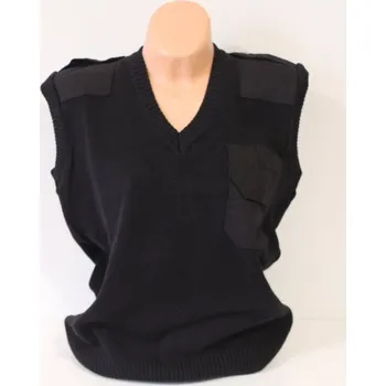 Pánská vesta XENA Vesta pletená Policie ČR - černá Velikost: 46/obvod hrudníku 92 cm