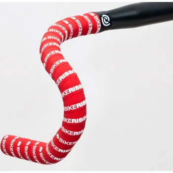 Bike Ribbon Páska na řídítka kola SCRUB červená ekokůže šedá 2,5 mm