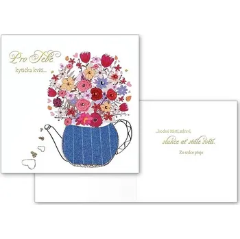 Přání srdečné kytička kvítí