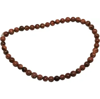 Náramek Náramek ze zlatého avanturínu 4 mm – jemný minerální šperk 18,5 cm