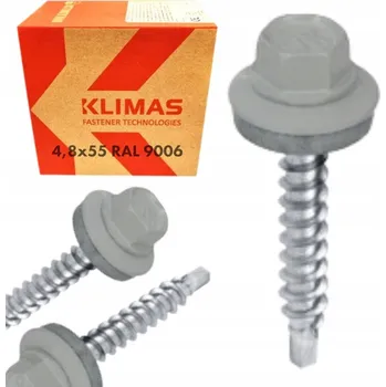 Šroub Farmářský šroub s podl. RAL 9006 4,8X55 (200ks)