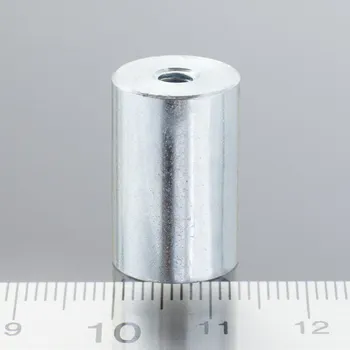 Průmyslové lepidlo Magsy Magnetická čočka válcová pr. 13 x výška 20 mm s vnitřním závitem M4. délka závitu 7 mm